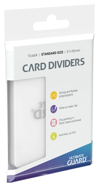 Card Dividers Standard Size (10) - Transparent