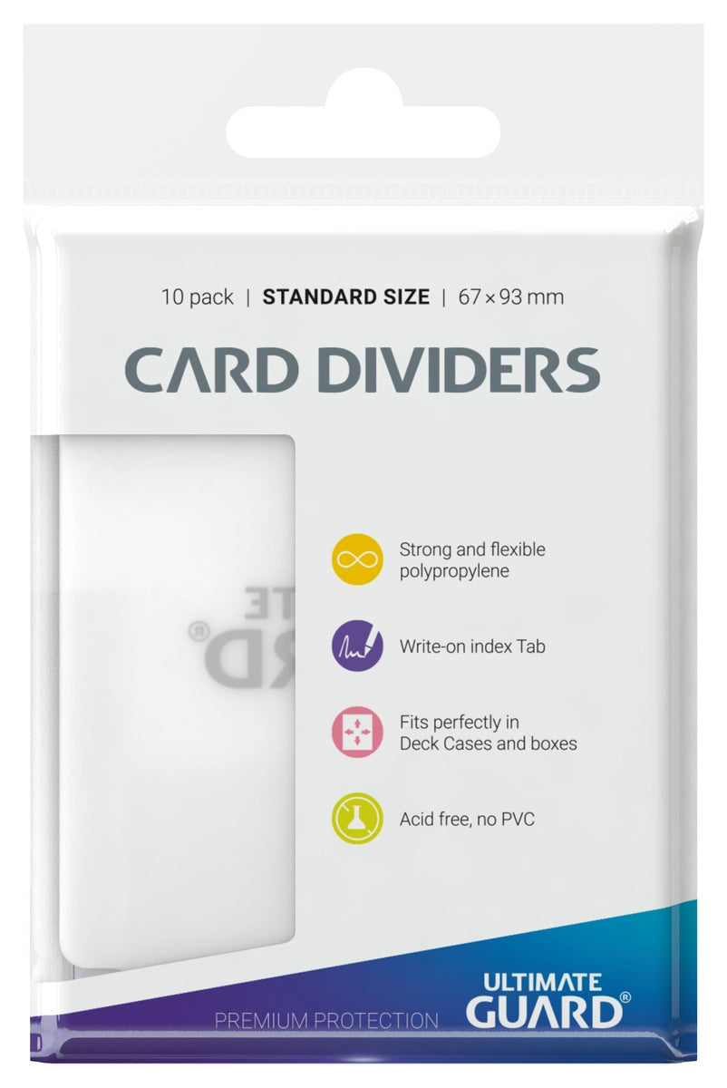 Card Dividers Standard Size (10) - Transparent