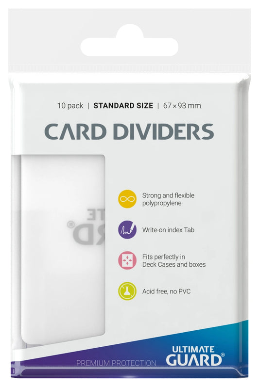 Card Dividers Standard Size (10) - Transparent