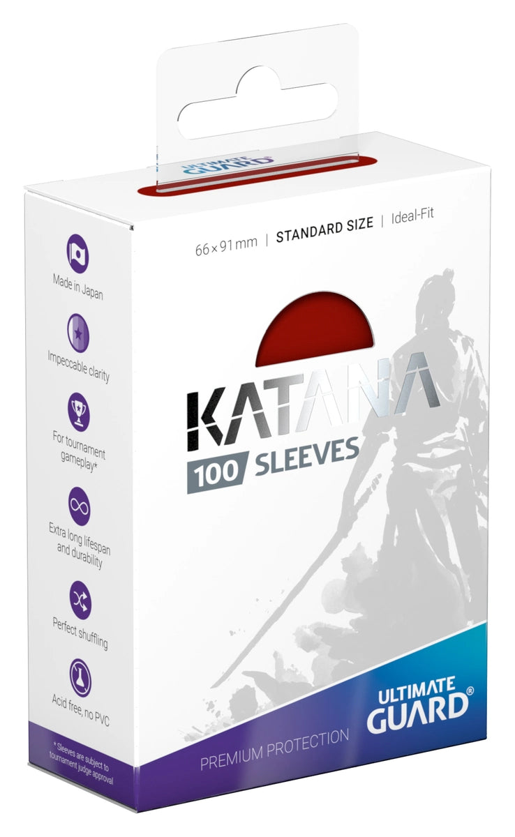 Ultimate Guard Katana 100 Sleeves Standard Size - Red
