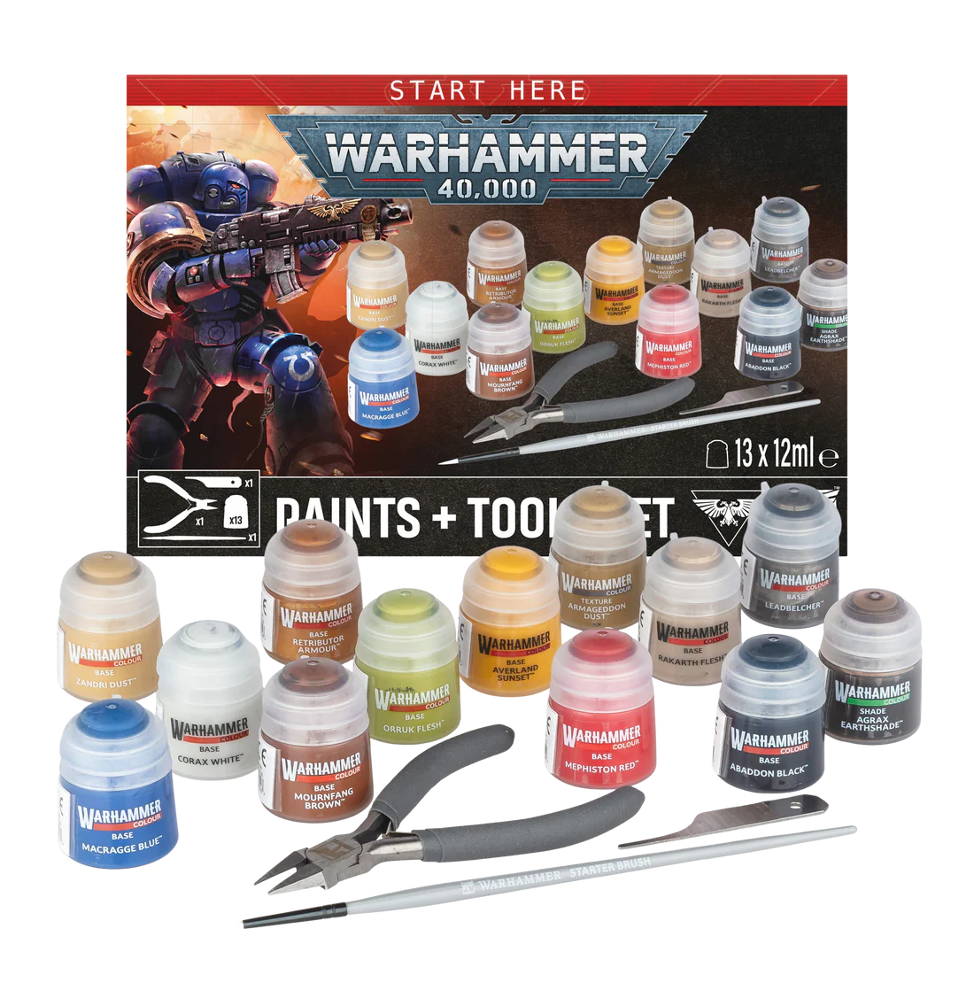 Warhammer 40,000: Paints + Tools Set