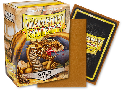 Dragon Shield Standard Sleeves - Matte Gold (100 Sleeves)