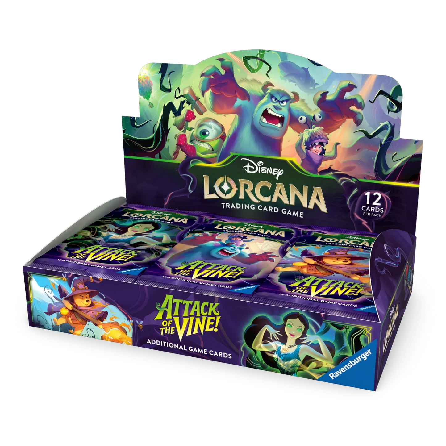 Disney Lorcana Attack of the Vine Booster Box Case (4 Booster Display)