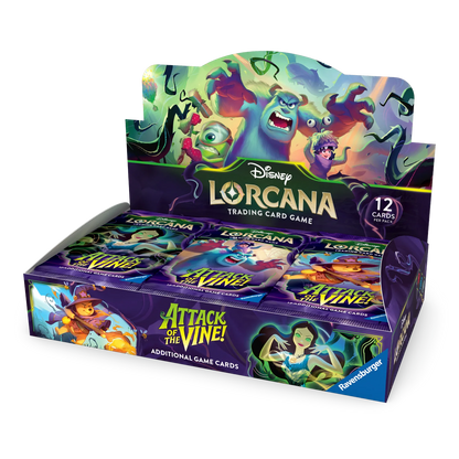 Disney Lorcana Attack of the Vine Booster Box Case (4 Booster Display)
