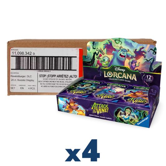 Disney Lorcana Attack of the Vine Booster Box Case (4 Booster Display)