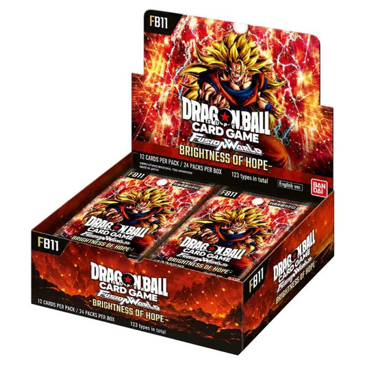 Dragon Ball Fusion World Brightness of Hope FB11 English booster display containing 24 packs