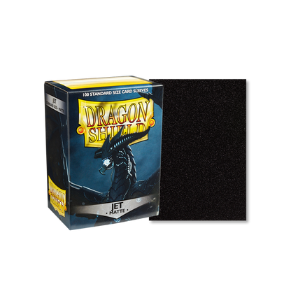 100 Dragon Shield Matte Sleeves - Matte Jet