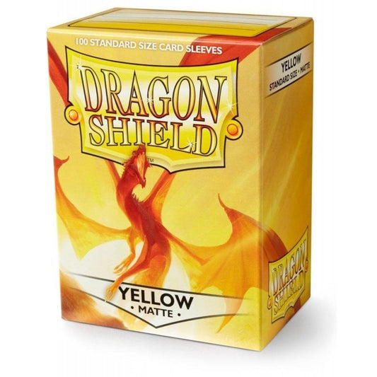 100 Dragon Shield Matte Sleeves - Matte Yellow