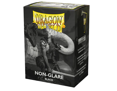 Dragon Shield - Non-Glare - Black - Matte Sleeves - Standard Size (100 Sleeves)