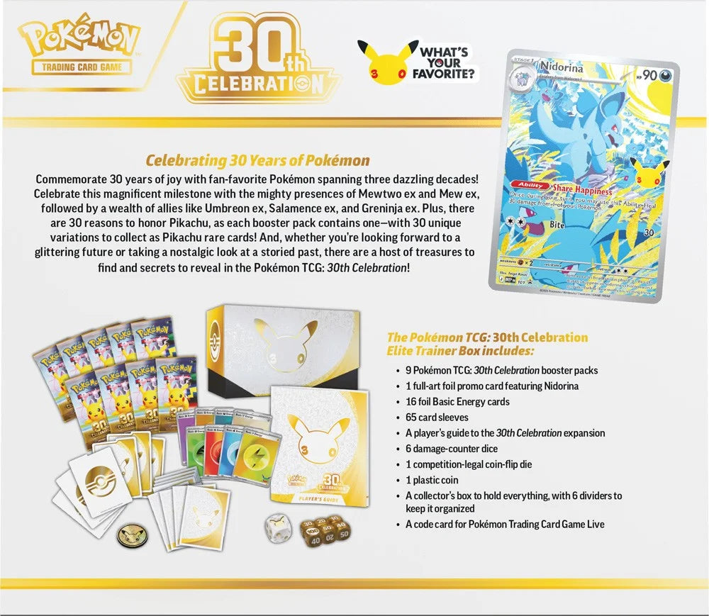 Pokemon TCG: 30th Celebration Elite Trainer Box - English