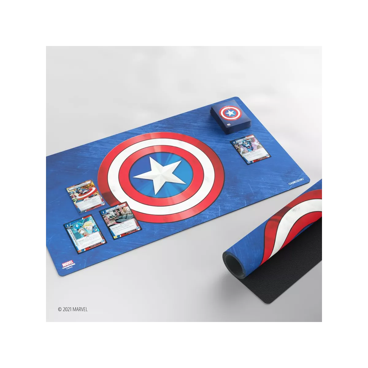 Gamegenic Marvel Champions Prime Game Mat Cpt. America