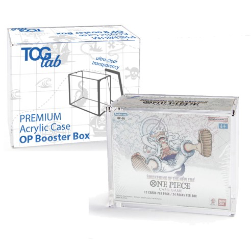 TcgLab Premium Case Protettivo per One Piece Booster Box Magnetico in Plexiglas