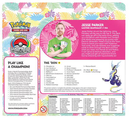 2024 Pokémon TCG World Championships Deck Honolulu, Hawaii – Jesse Parker