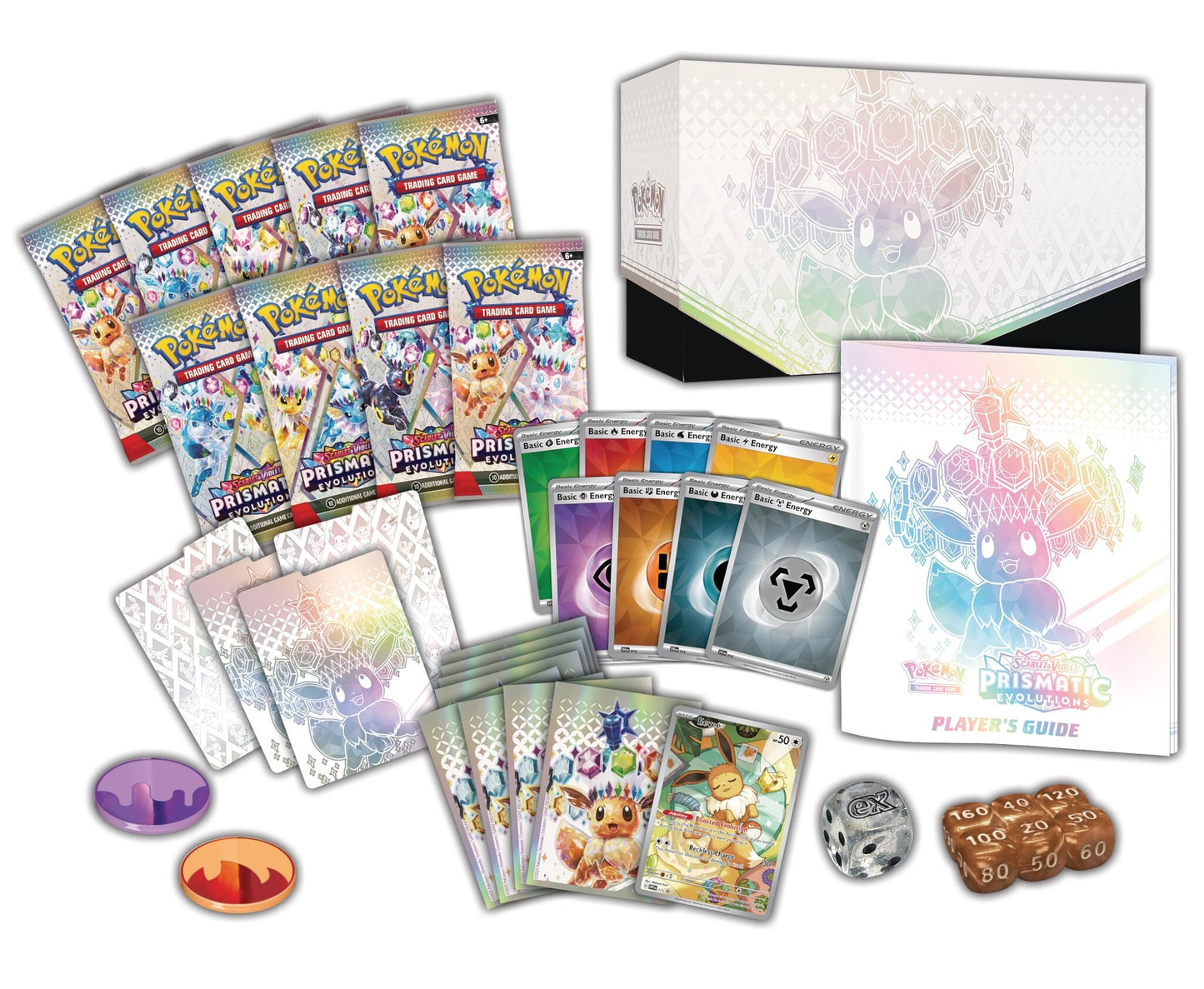 Pokémon Prismatic Evolutions Elite Trainer Box contents