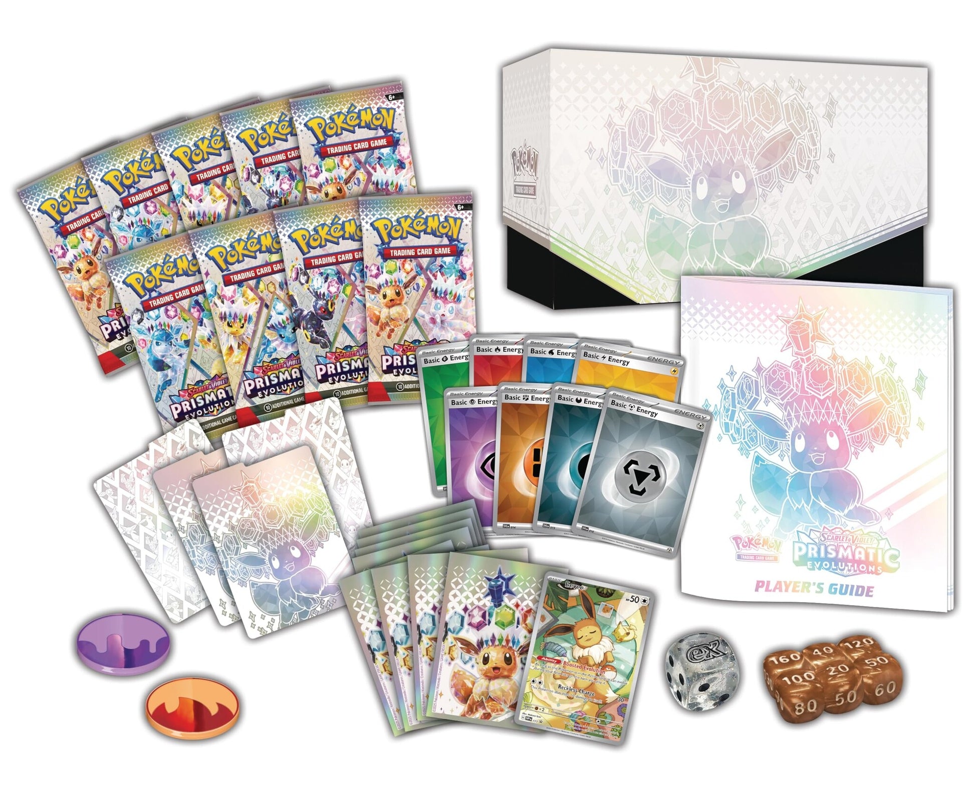 Pokémon Prismatic Evolutions Elite Trainer Box contents