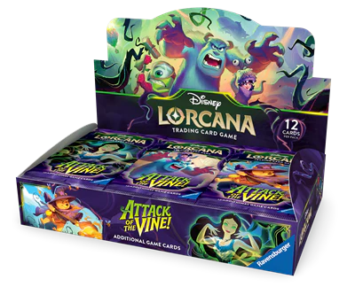 Disney Lorcana Attack of the Vine: Booster Display, 24 Packs of 12 Cards, English Edition