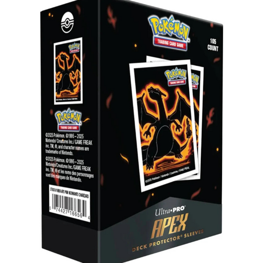 Pokémon TCG: Ultra Pro Apex Deck Protector Sleeves - Charizard Neon Kanto (105 Sleeves)