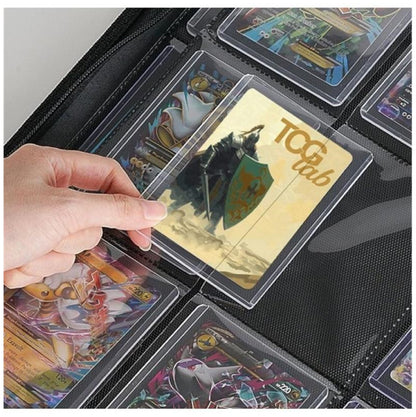 TcgLab Binder for Toploaders 4 Pocket (112 Toploaders) - Black