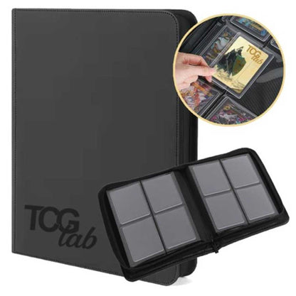 TcgLab Binder for Toploaders 4 Pocket (112 Toploaders) - Black