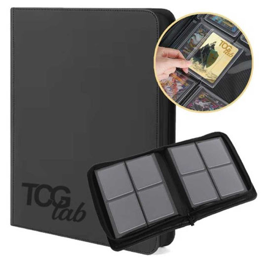 TcgLab Binder for Toploaders 4 Pocket (112 Toploaders) - Black