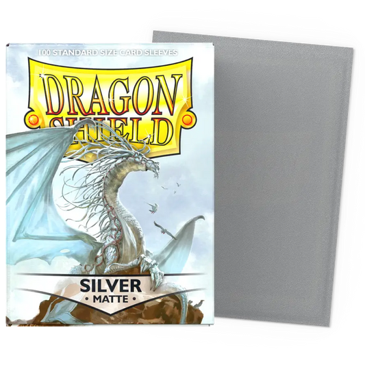 100 Dragon Shield Sleeves - Matte Silver