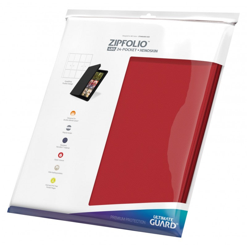 Ultimate Guard - Zipfolio 480 - 24-Pocket XenoSkin (Quadrow) - Red